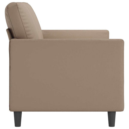 2-personers sofa 140 cm kunstlæder cappuccino