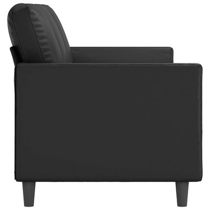 3-personers sofa 180 cm kunstlæder sort