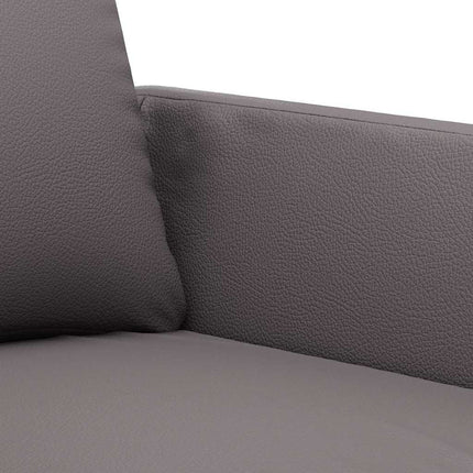 3-personers sofa 180 cm kunstlæder grå
