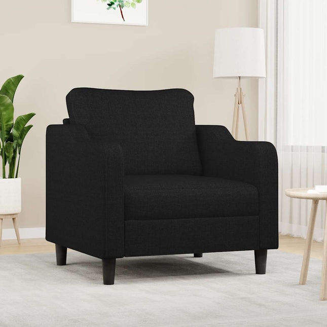 lænestol 60 cm stof sort