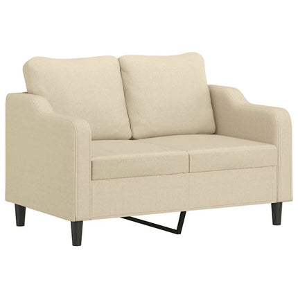 2-personers sofa 120 cm stof cremefarvet