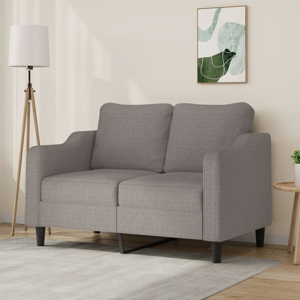 2-personers sofa 120 cm stof grbrun