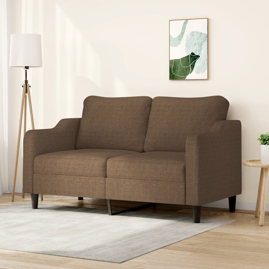 2-personers sofa i stof - brun, sædebredde 140 cm