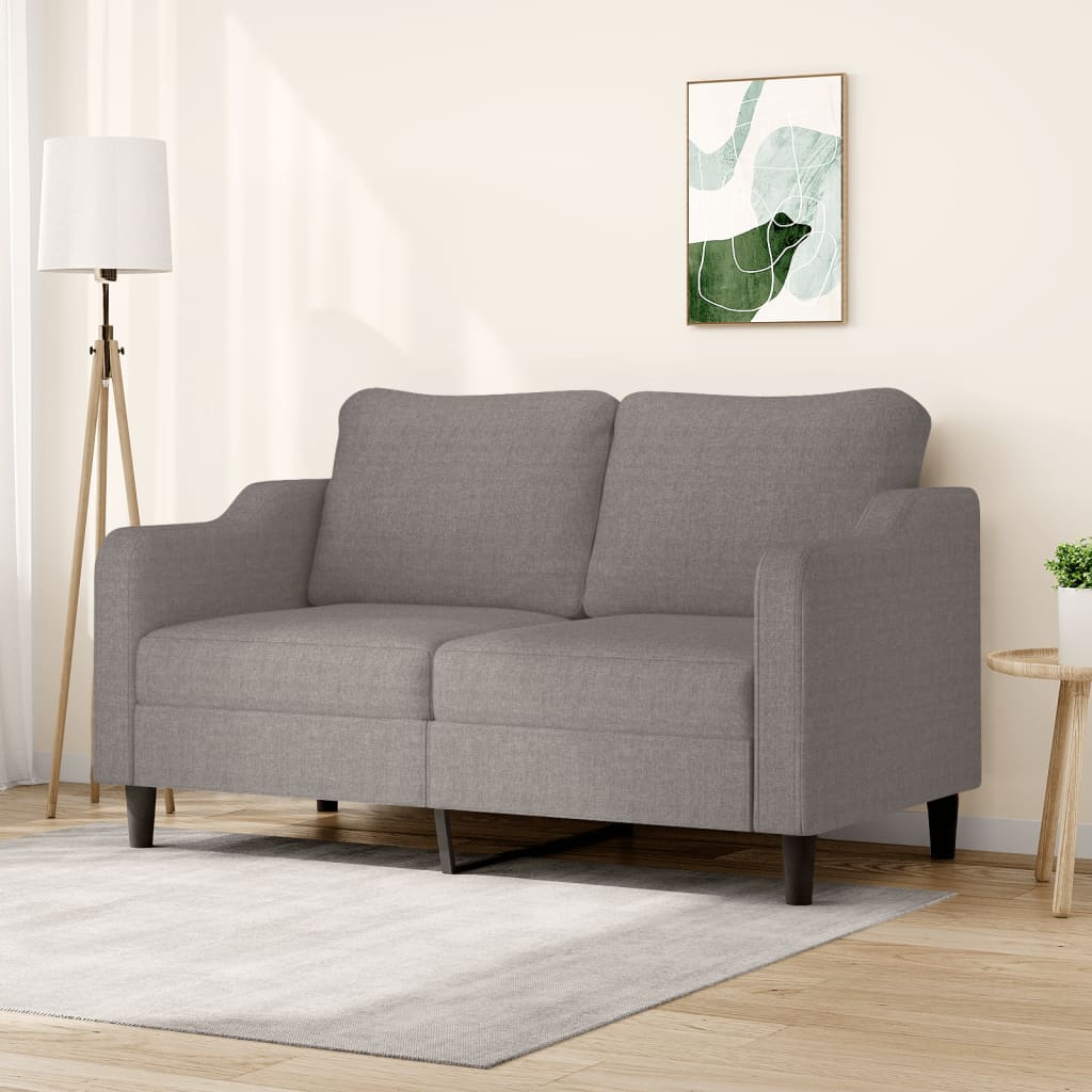 2-personers sofa 140 cm stof gråbrun billede