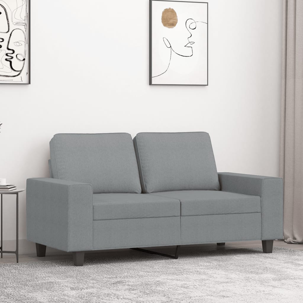 2-personers sofa 120 cm stof lysegr