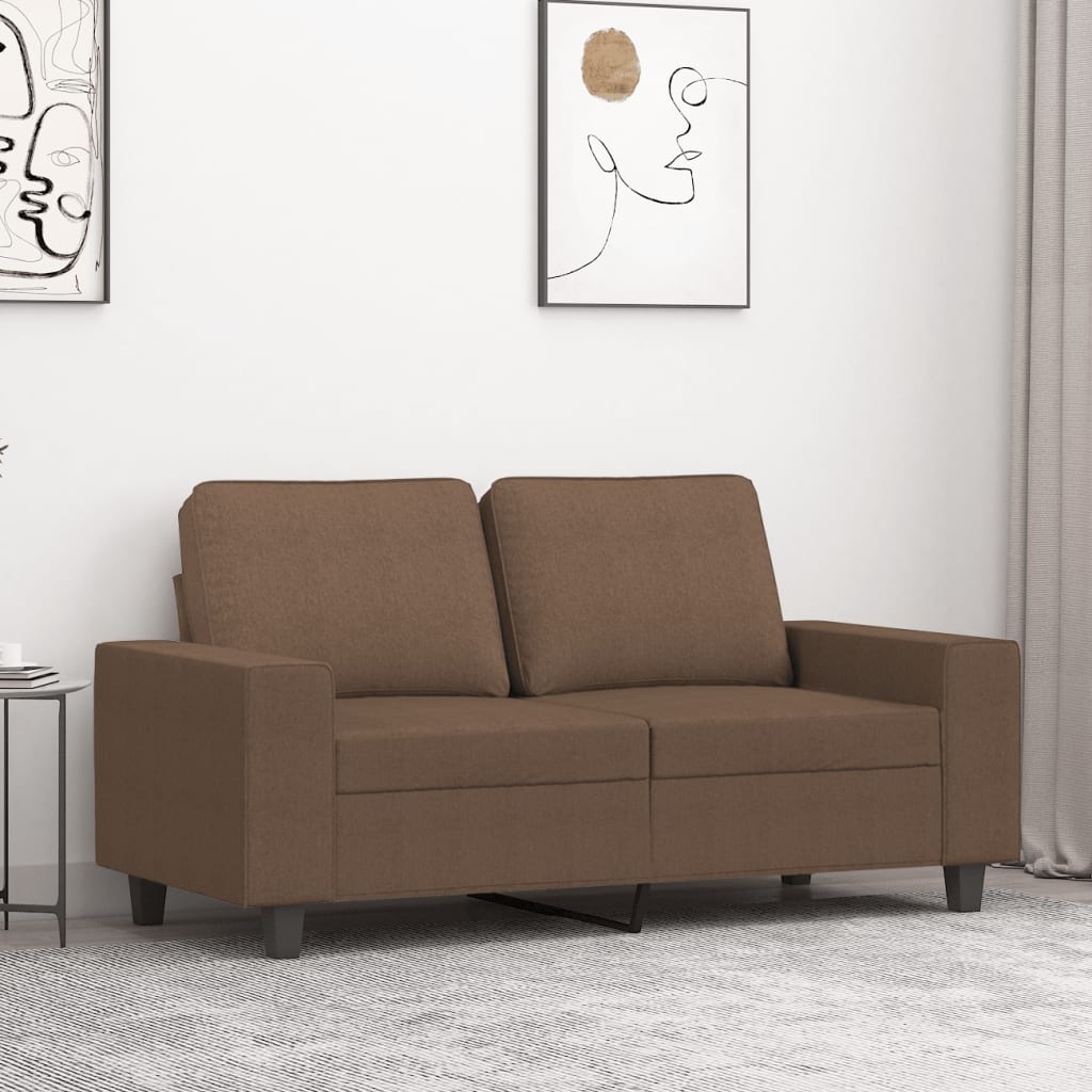 2-personers sofa i stof - brun, sædebredde 120 cm