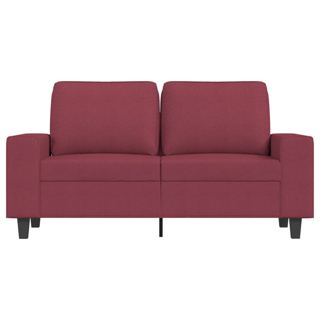 2-personers sofa 120 cm stof vinrød