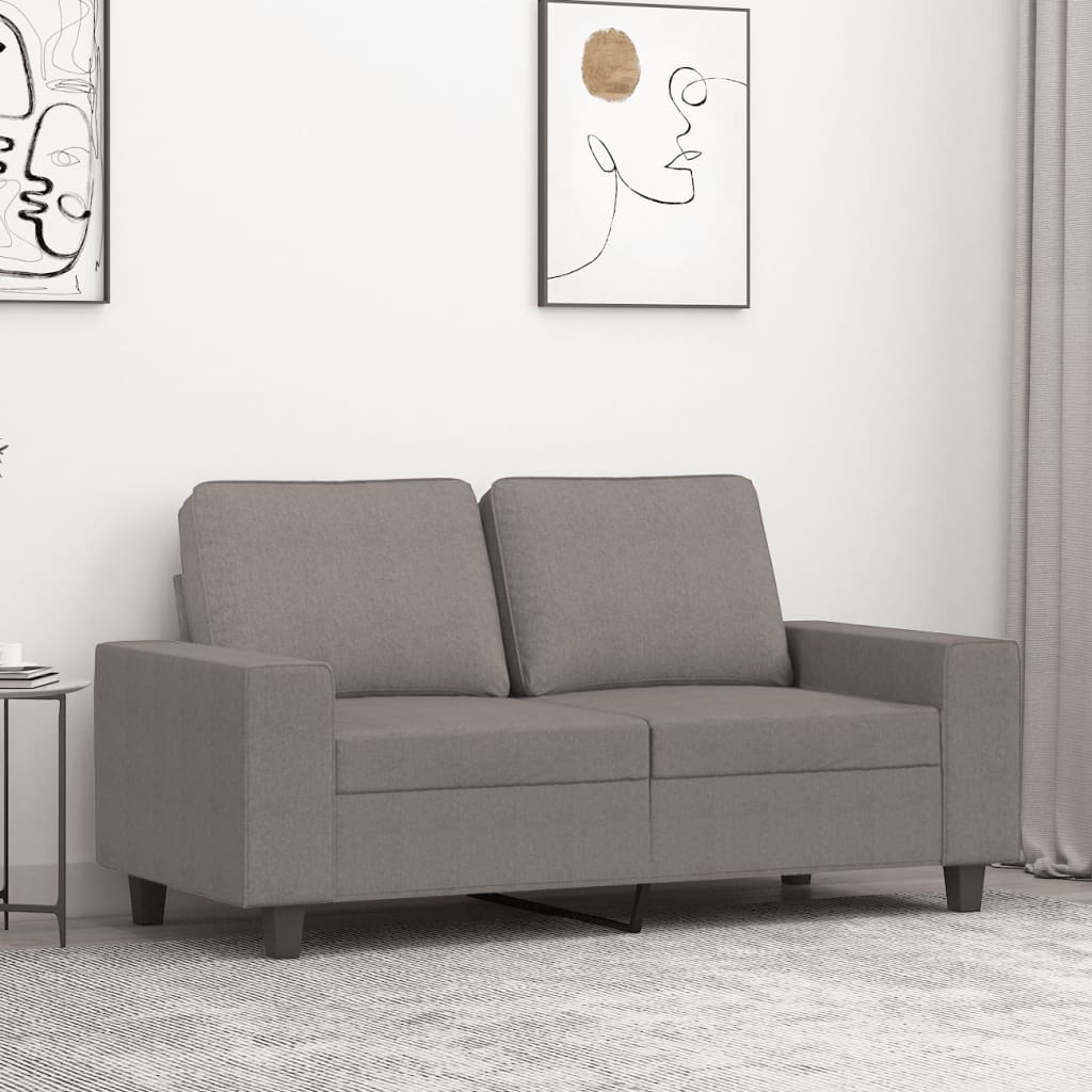 2-personers sofa 120 cm stof gråbrun billede