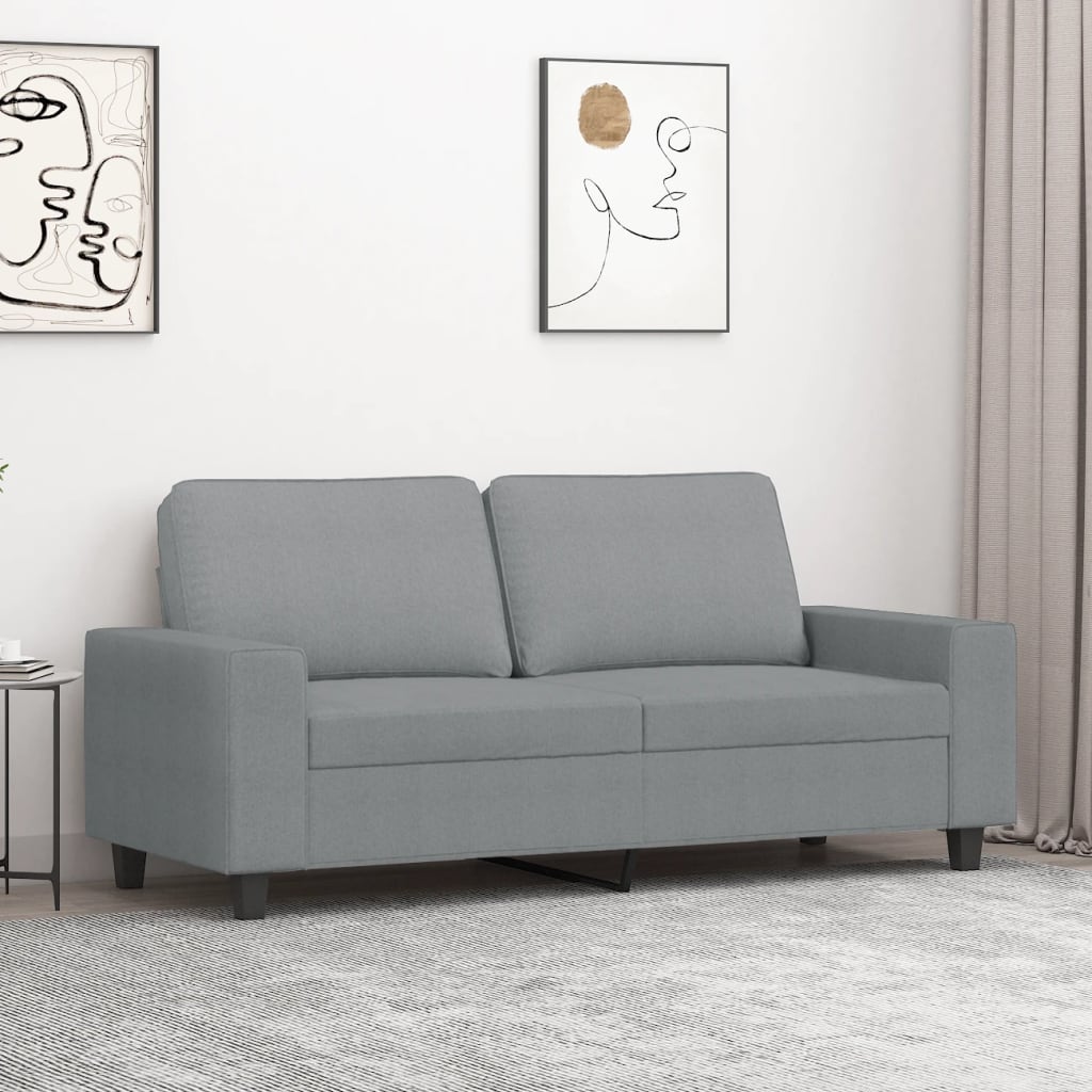 2-personers sofa 140 cm stof lysegr