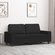 2-personers sofa 140 cm stof sort