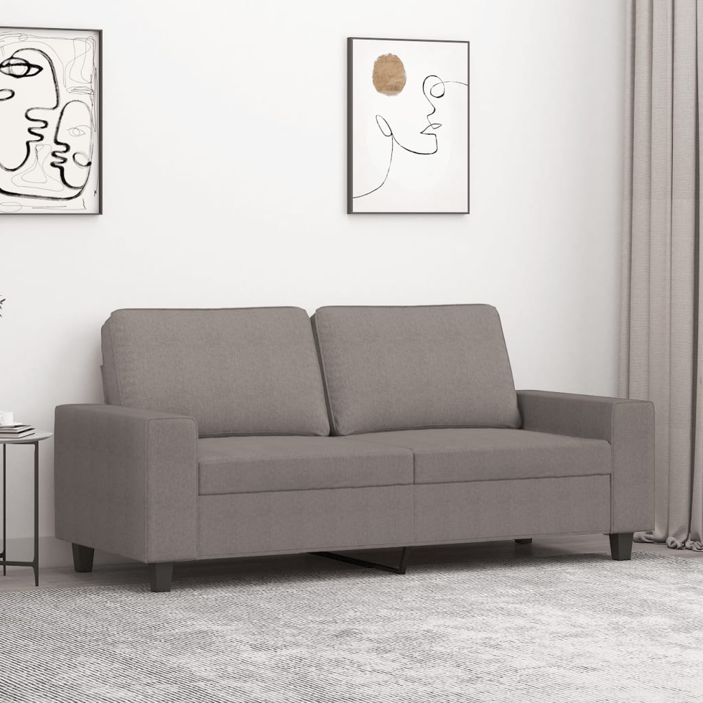 2-personers sofa i stof - gråbrun, sædebredde 140 cm