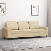 3-personers sofa 180 cm stof cremefarvet