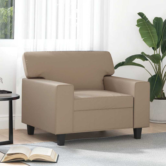 lænestol 60 cm kunstlæder Cappuccino