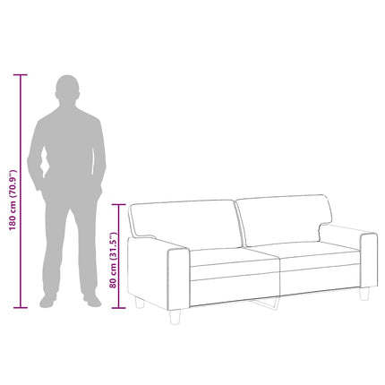 2-personers sofa 140 cm kunstlæder vinrød