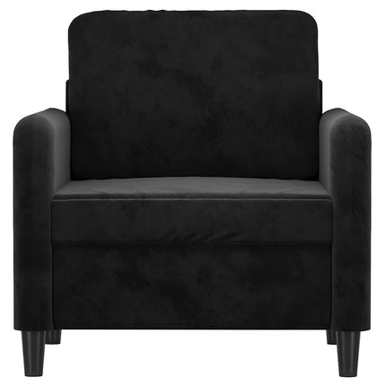 lænestol 60 cm velour sort