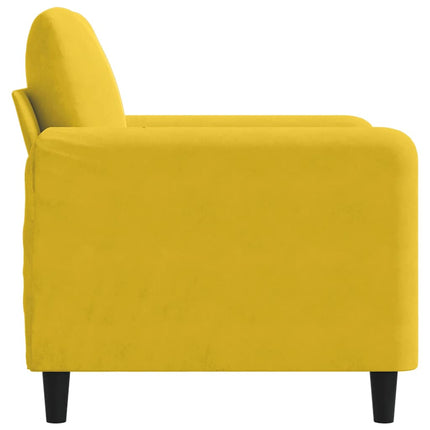 lænestol 60 cm velour gul