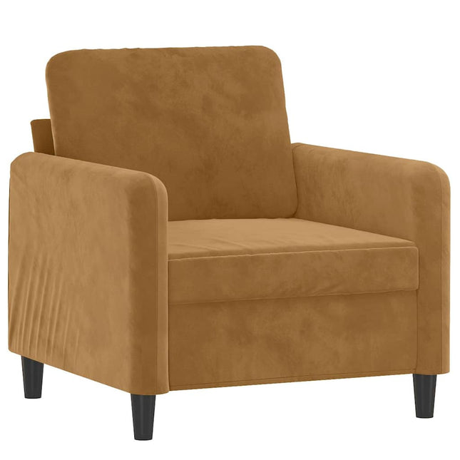lænestol 60 cm velour brun