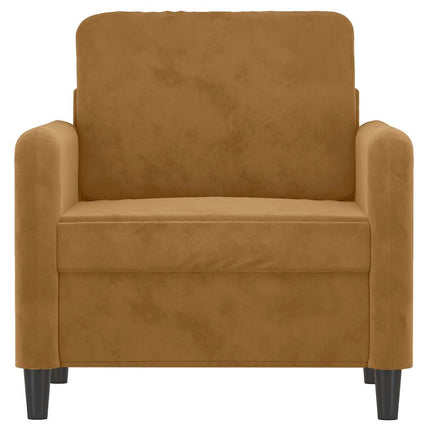 lænestol 60 cm velour brun