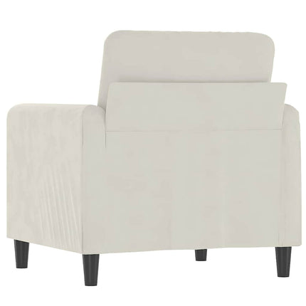 lænestol 60 cm velour cremefarvet