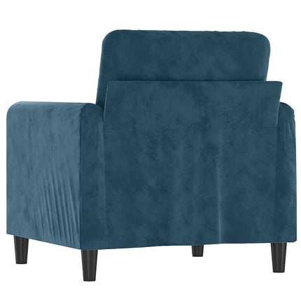 lænestol 60 cm velour Blå