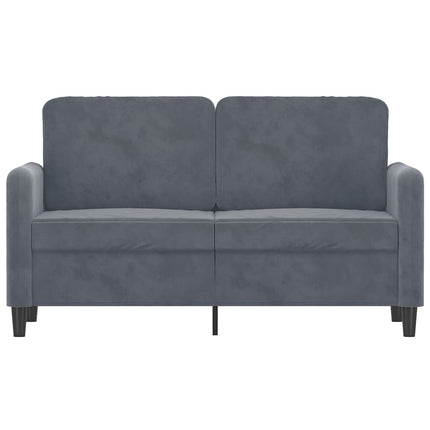2-personers sofa 120 cm velour mørkegrå