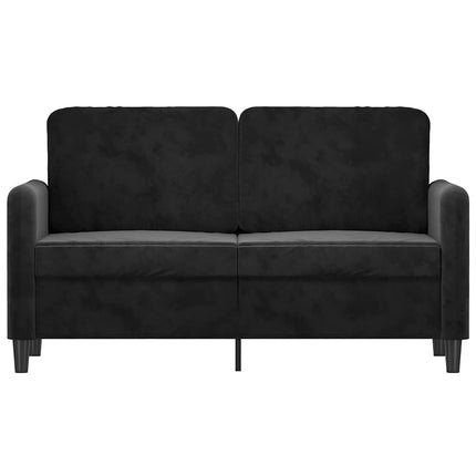 2-personers sofa 120 cm fløjl sort