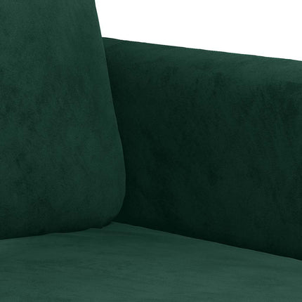 2-personers sofa 140 cm fløjl mørkegrøn