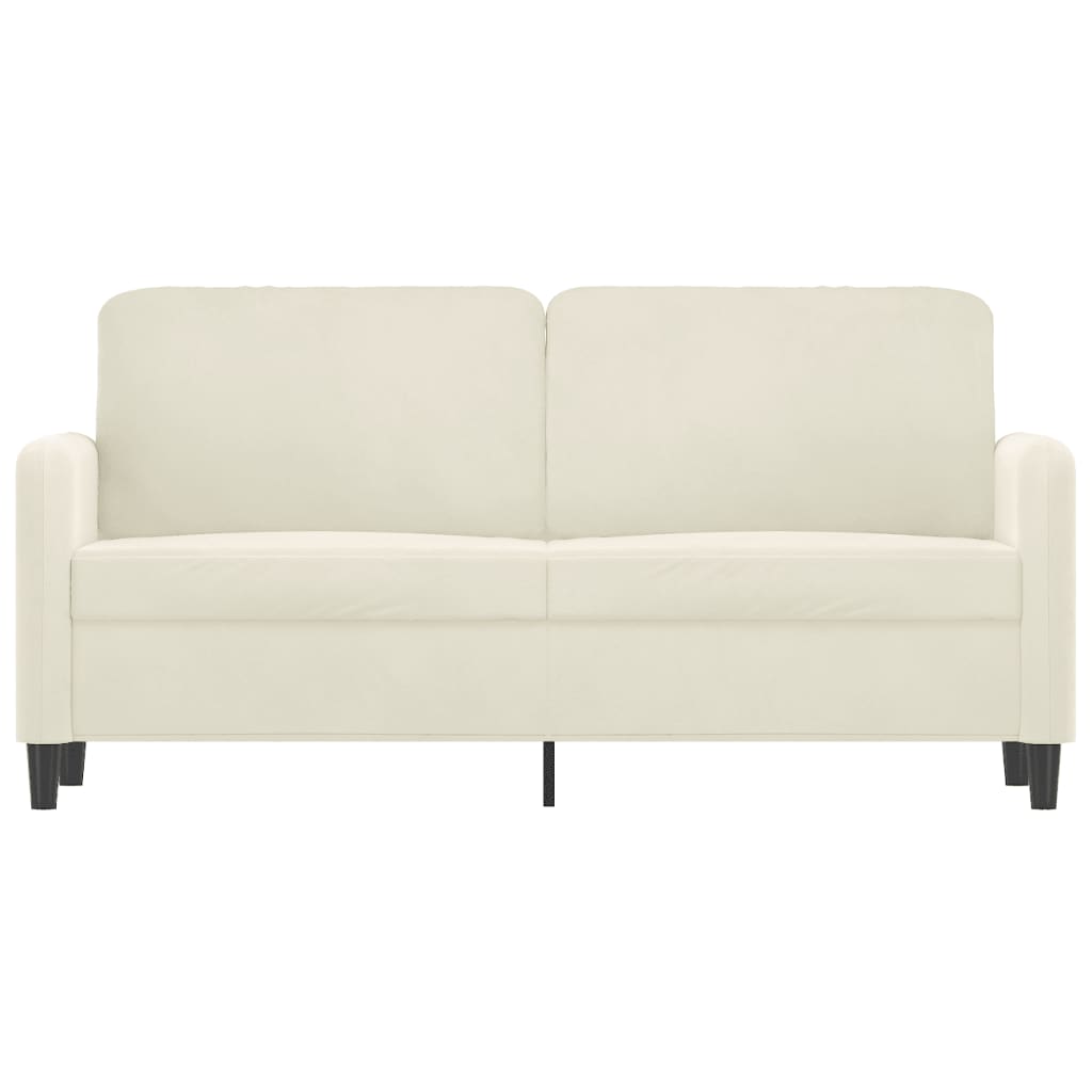 2-personers sofa 140 cm velour cremefarvet