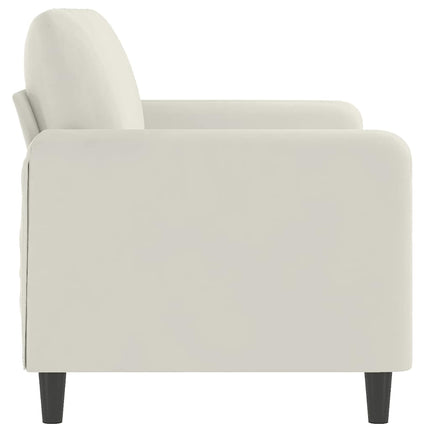 2-personers sofa 140 cm velour cremefarvet