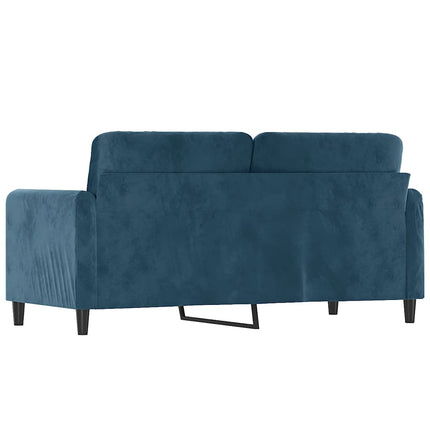 2-personers sofa 140 cm fløjl blå