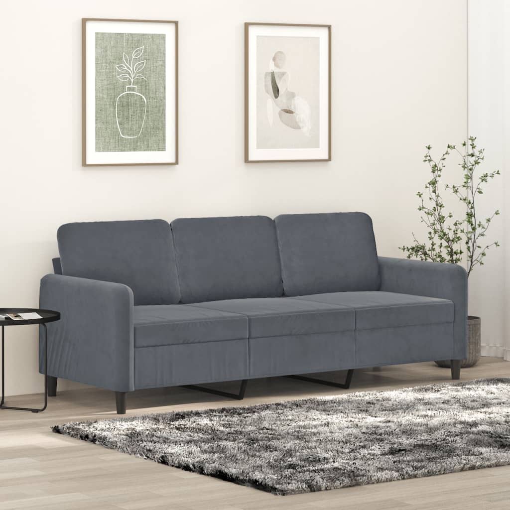 3-personers sofa 180 cm fljl mrkegr