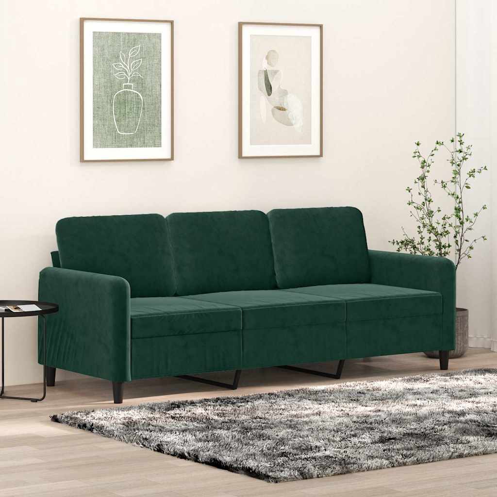 3-personers sofa 180 cm fljl mrkegrn