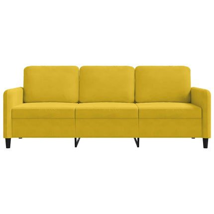 3-personers sofa 180 cm velour gul