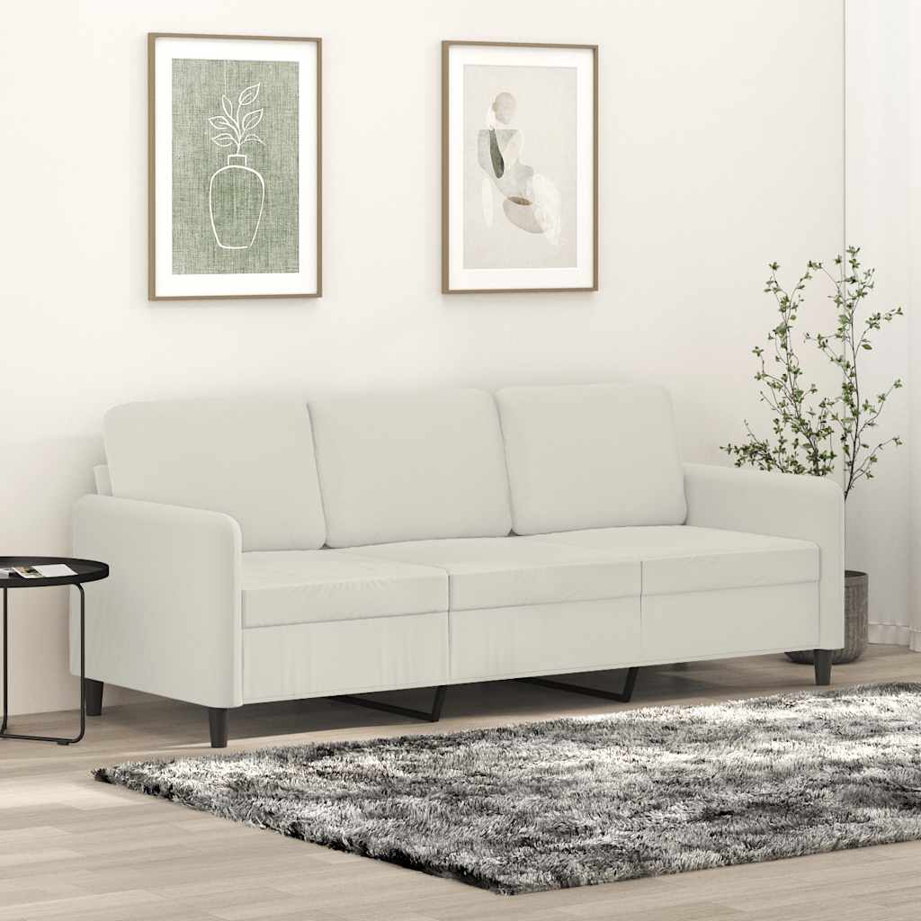 3-personers sofa 180 cm fljl cremefarvet