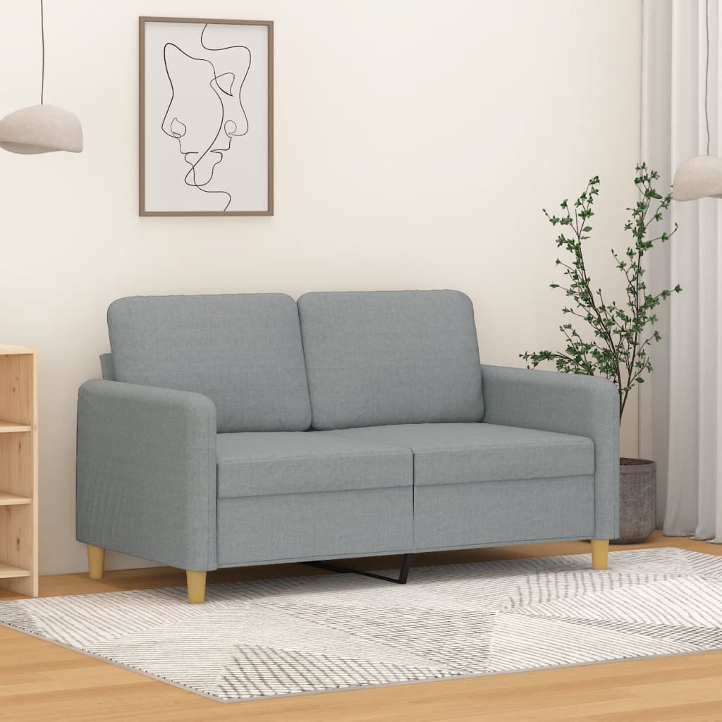 2-personers sofa 120 cm stof lysegr