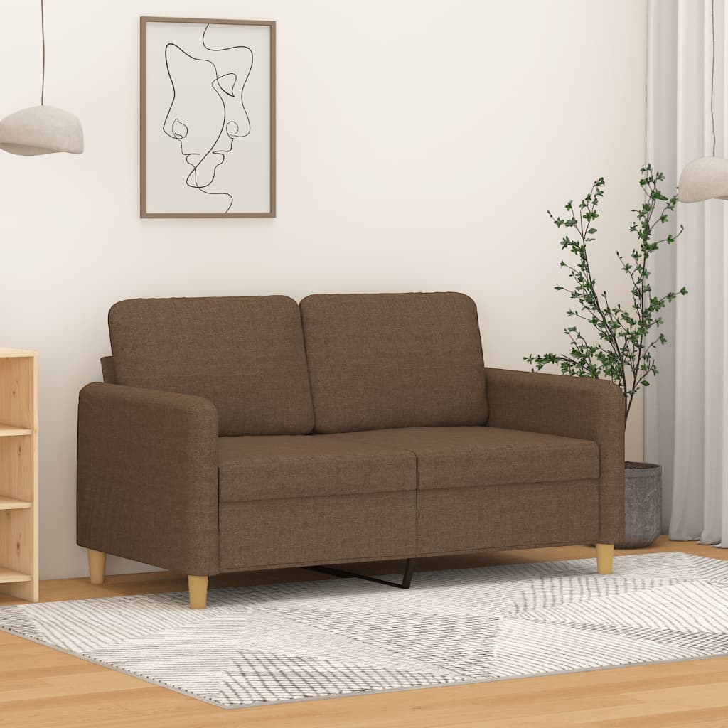 2-personers sofa i stof - brun, sædebredde 120 cm
