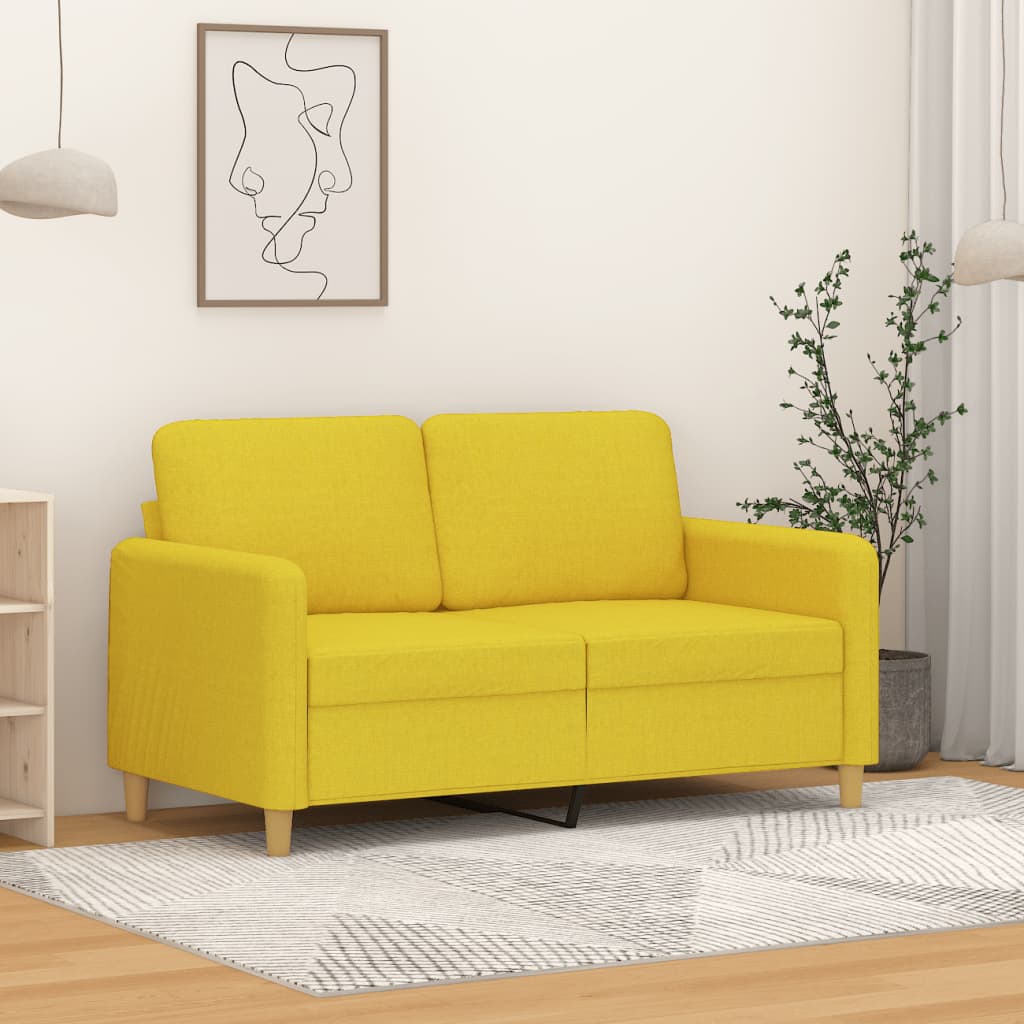 2-personers sofa i stof - 120 cm sædebredde, lysegul