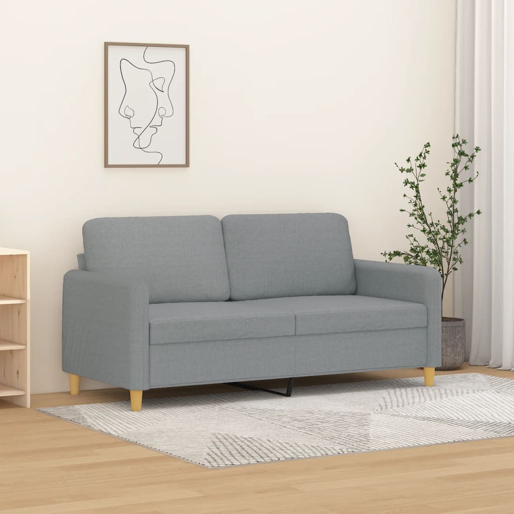 2-personers sofa 140 cm stof lysegr