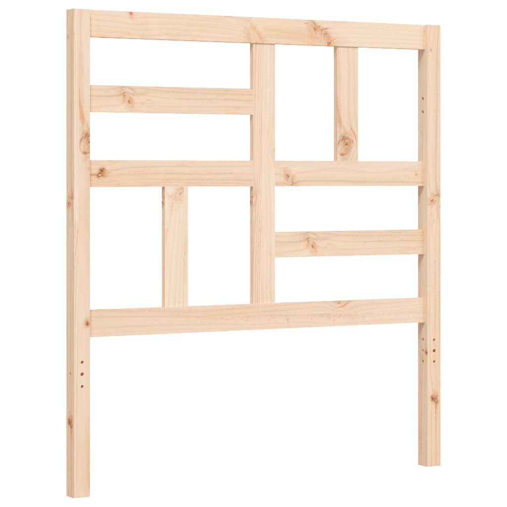 sengeramme med sengegavl 100x200 cm massivt træ