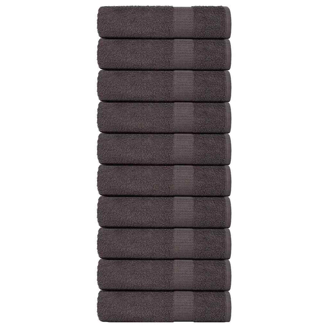 brusehåndklæder FROGN 10 stk. antracit 70x140 cm 360 gsm