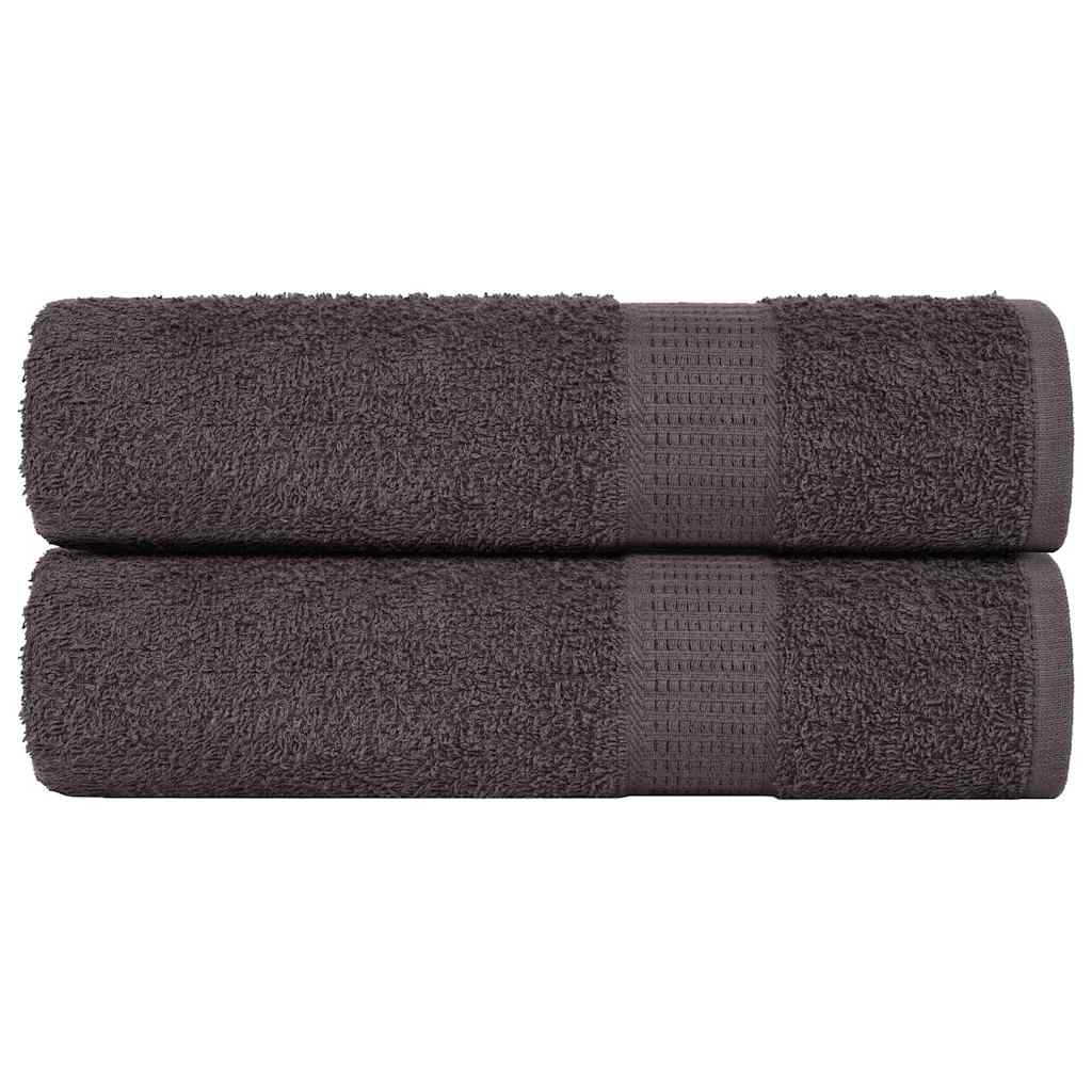 vidaXL badehåndklæder FROGN 2 stk. antracit 100x150 cm 360 g/m²