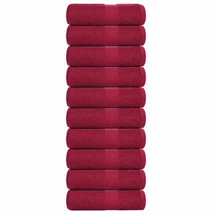 vaskehåndklæder FROGN 10 stk. bordeaux 30x30 cm 360 gsm