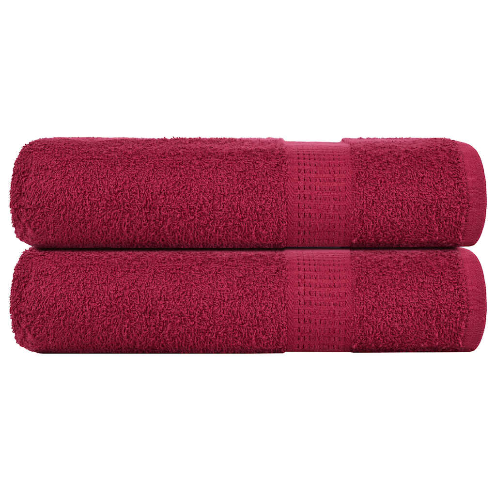 badehåndklæder FROGN 2 stk bordeaux 70x140 cm 360 gsm