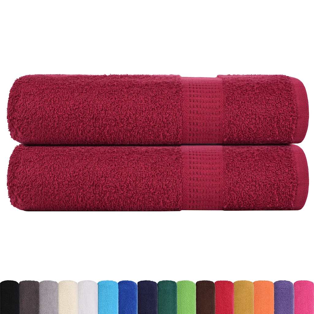 badehåndklæder FROGN 2 stk bordeaux 70x140 cm 360 gsm