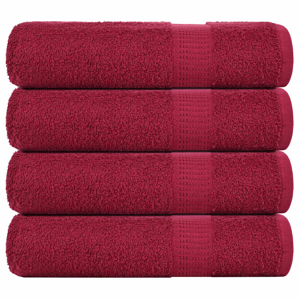 badehåndklæder FROGN 4 stk bordeaux 70x140 cm 360 gsm billede