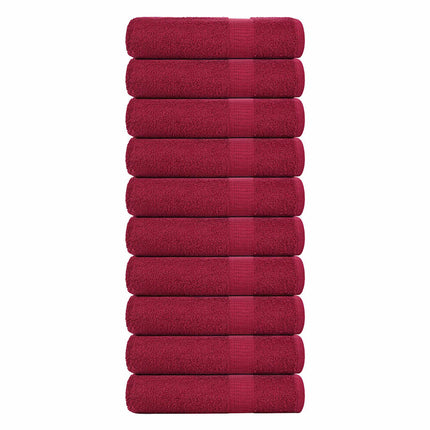 badehåndklæder FROGN 10 stk bordeaux 70x140 cm 360 gsm
