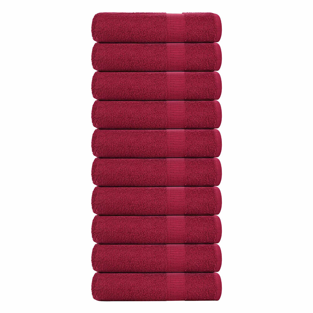 vidaXL badehåndklæder FROGN 10 stk bordeaux 70x140 cm 360 gsm