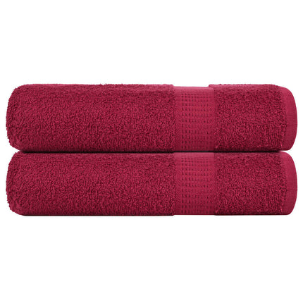 badehåndklæder FROGN 2 stk. bordeaux 100x150 cm 360 gsm