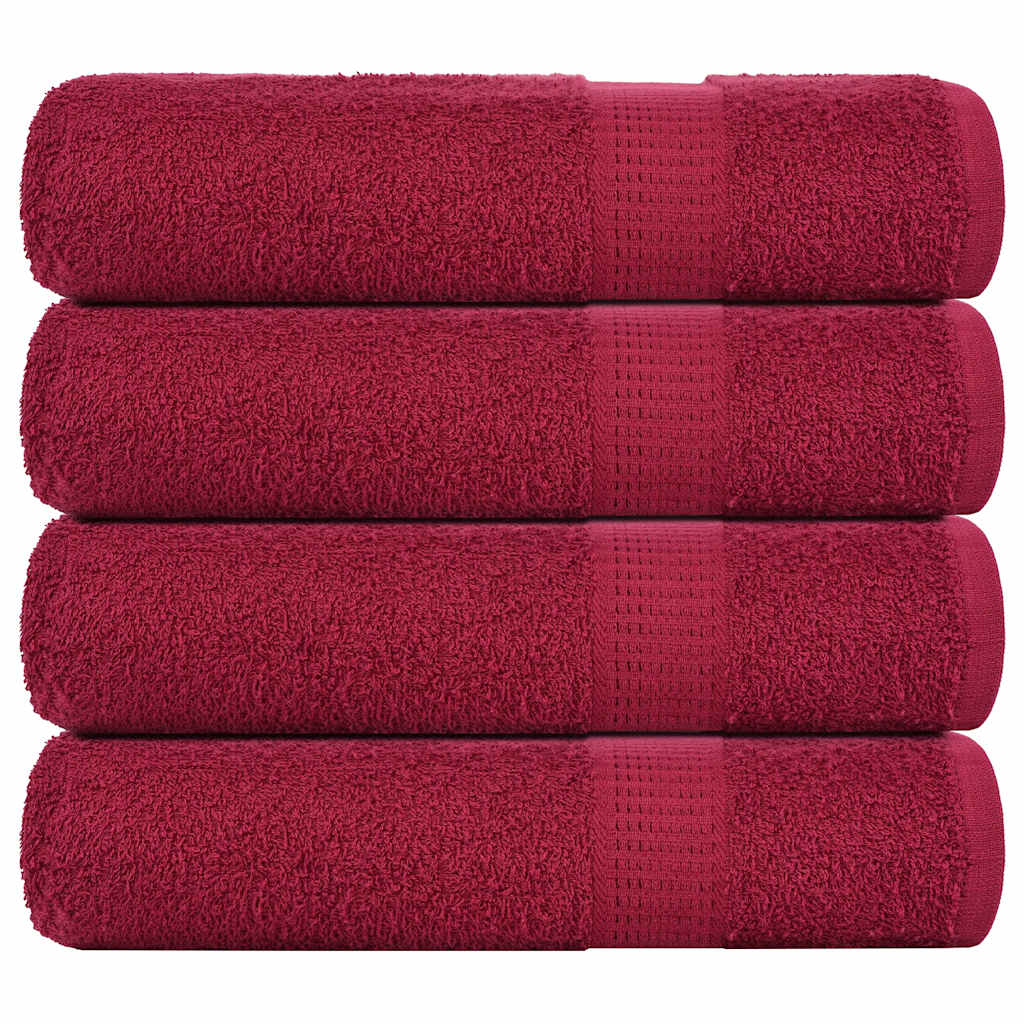 badehåndklæder FROGN 4 stk. bordeaux 100x150 cm 360 gsm billede