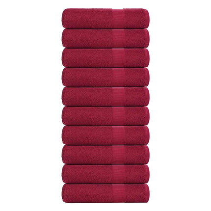 badehåndklæder FROGN 10 stk. bordeaux 100x150 cm 360 gsm